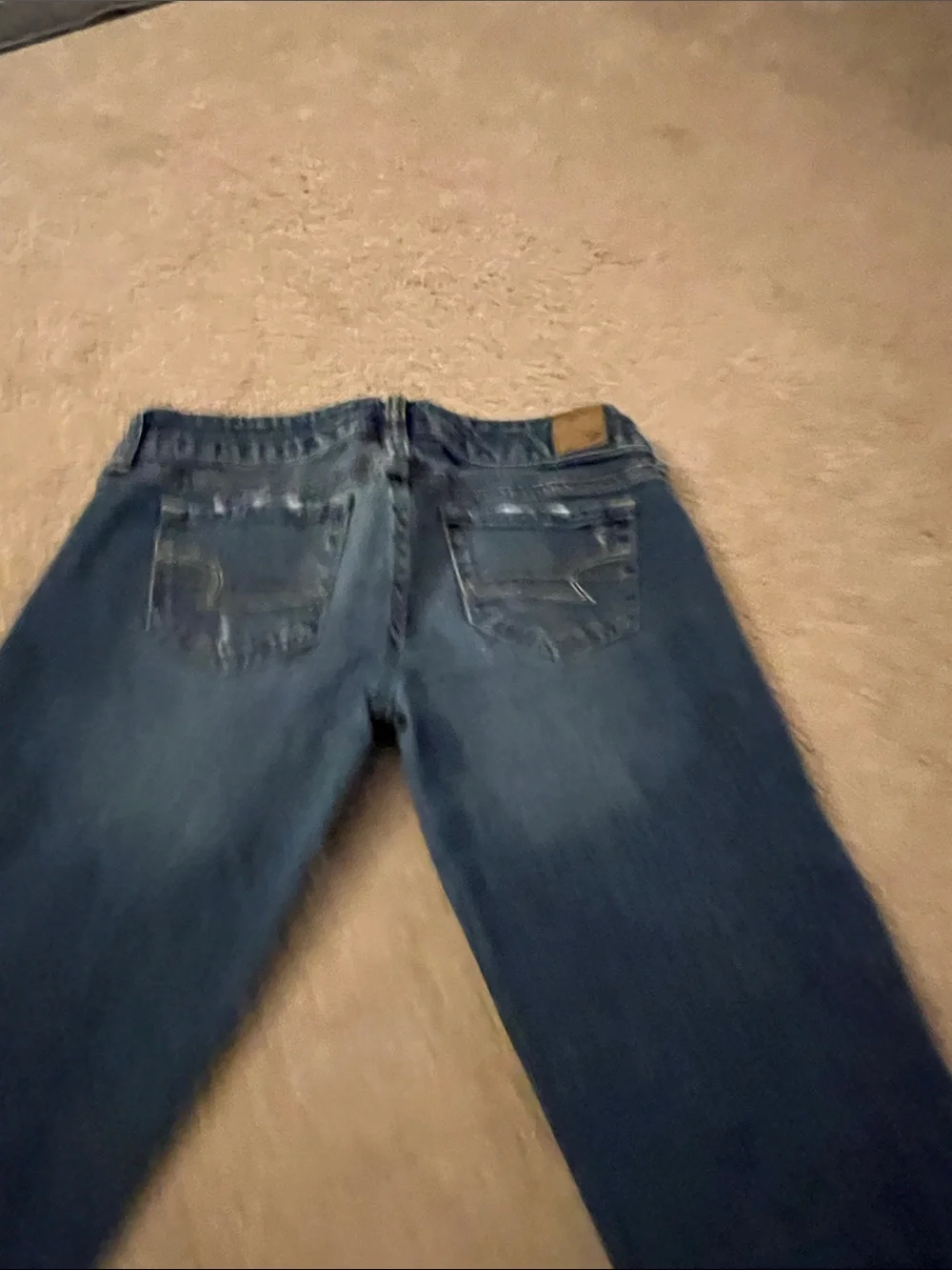 American Eagle Outfitters Dark Blue Favorite boyfriend distressed jeans size 4